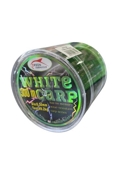 Леска 300 метром чёрная  "WHITE CARP ORSON" 0.50мм